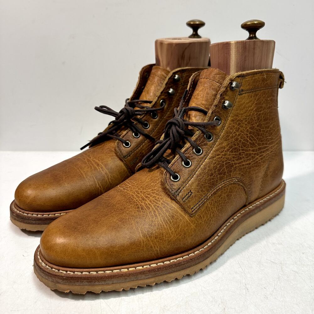 VGUC Rancourt & Co. x Huckberry Brunswick Boot Bison Brown Tan Maine USA 8 D